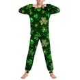 thumbnail image 4 of Camisas de Manga Larga para Niños para Niños Conjunto Impreso con Pantalones para Vacaciones Del Día de San Patricio Y Ropa Casual, Trajes de Ocio para 5-16 Años, 4 of 9