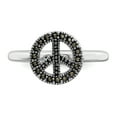thumbnail image 4 of Marcasite Sterling Silver Peace Sign Ring, 4 of 5
