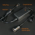 thumbnail image 4 of Sojoy AC 110-220V to DC 12V 5A 60W Converter 12V Car Cigarette Lighter Socket AC/DC Black, 4 of 7
