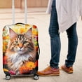 thumbnail image 4 of Welcome Spring Summer Maine Coon Portrait Flower Blue Sky Travel Luggage Cover Cat Lover Kitten Owner Gifts Suitcase Dust Protective Decor - 12001, 4 of 5