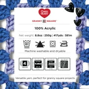 Red Heart Granny Square 250g Soft White - Green Scream