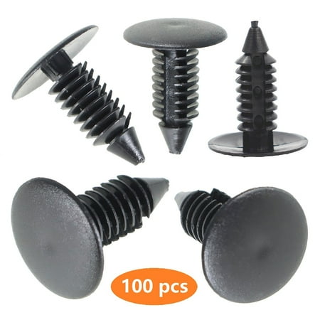 

Plastic Clips Push Type Rivet Retainer Fastener Bumper Pin for 8mm 0.3in Holes (100pcs)