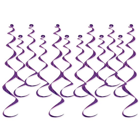 72 Pack Beistle Metallic Party Whirls purple