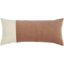 Mina Victory Life Styles Linen Clrblk 14" x 32" Blush Indoor Throw Pillow