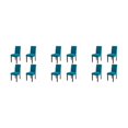 thumbnail image 3 of Wweixi 4pack/lot Stylish Chair Covers For Dining - Transform Dining Room With Ease Durable Cover For Dining Celestine blue 3Set, 3 of 6
