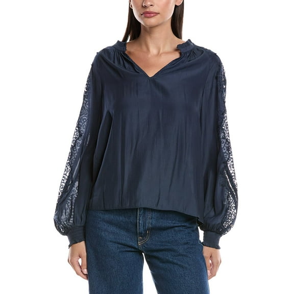 Ramy Brook womens  Agatha Top, xs, Blue