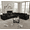Black & 5 Seater, variant on CKEASEAN 118.2" Corduroy Boneless Cloud Sectional Couch for Living Room, V-Shaped Corner Flexible Modular Sectional Couches, No Assembly Required, Thick Cushion, Cozy Fluffy Sofa for Apartment