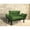 Green, variant on Green Foam Futon Couch with Arms / Space - Saving in Bedrooms and High - Leg Design