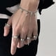 thumbnail image 1 of Pulsera de cadena con anillos de dedo para mujer, pulsera de borla de cadena en capas Punk con anillo de dedo, garras de dedo, joyería para brazo JM, 1 of 5