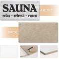 thumbnail image 4 of Wooden Hanging Sign Plaque Sauna Relax ~ Refresh ~ Renew Board Hanging Wood Sign, House Wood Sign For Garden Yard Home Farmhouse 12X6 Inch, 4 of 7