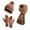 Brown, variant on 3 Pieces Winter Warm Outdoor Hat Scarf Set for Men Women Beanie Hat, Long Scarf, Touchscreen Gloves Set