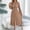 Khaki, variant on Tqcoqu Women's Long Sleeve Smocked Waist Pleated Midi Dress Casual Elegant Dress,Green,Women's S-XL