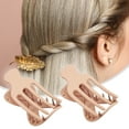 thumbnail image 3 of Unique Bargains 2pcs Plastic Hair Claws Hair Clips Hair Barrettes for Women Matte Light Orange 3.39''x1.89''x0.91'', 3 of 7