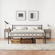 thumbnail image 3 of Negra moderno metal cama de plataforma con cabecero y footboard - 13.7 pulgada underbed almacenamiento, heavy duty, no box spring required, fácil montaje, 3 of 7