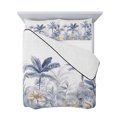 thumbnail image 7 of Blue Yellow Palm Tree King Size Down Alternative Comforter, Lightweight Comforter Quilt Bedding Set with Pillow Shams Summer Botanical Tropical All Seasons Bed Comforter Duvet Insert 96"x106", 7 of 7