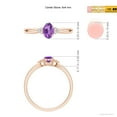 thumbnail image 4 of ANGARA Natural 0.4 Ct. Amethyst with Diamond Solitaire Ring in 14K Rose Gold for Women (Ring Size: 8), 4 of 9