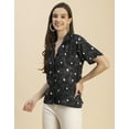 thumbnail image 5 of Moomaya Short Sleeves Notch Collar Rayon Shirt - Women's Trendy Printed Shirt, 5 of 9