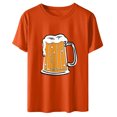 thumbnail image 3 of Blouse pour Femmes Oktoberfest T-Shirt Col Rond Été Imprimé Manches Courtes Pull T-Shirt Habillé Hauts Chemise, 3 of 4