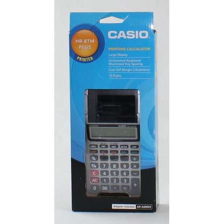 NEW Casio Printing Calculator HR-8TM Plus Large Display Uncluttered Keyboard