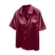 thumbnail image 2 of TaTaai Satin Inspired Cardigan Blouse, Women's Short Sleeve Loose Top, Smooth Soft Pullover, Thanksgiving Fall Wear, Holiday Party and Seasonal Attire Gift, 2 of 8