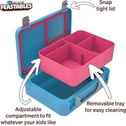MrBeast Feastables Worlds Coolest Collectible Lunch Box, BPA-Free, Blue/Pink