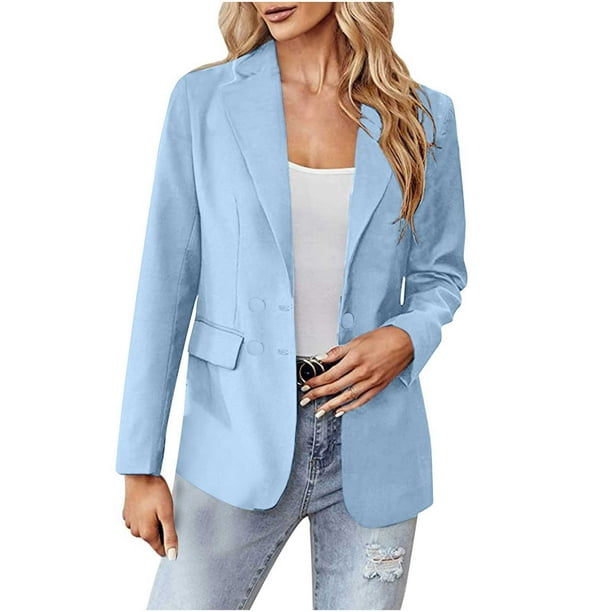 Blazer Chaquetas Para Mujer Moda Casual Cómodo Soild Manga Larga Tops Outwear Odeerbi ODB185072