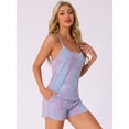 thumbnail image 2 of DARING DIVA Pajama Set Cotton Cami 2 Piece Strap Camicole Nightwear S Blue, 2 of 7