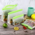 thumbnail image 4 of 10 Pcs Sac de Congélation Réutilisable, Sacs en Silicone Réutilisables pour Conserver Légumes, Fruits Viande, Poisson et Pain, 4 of 5