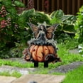 thumbnail image 5 of NSESSHome Halloween Decorations, Halloween Winged Witch Pumpkin Acrylic Decoration with Potted Plants Decorative Props Decorative Signs, 5 of 7