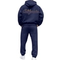 thumbnail image 4 of CONFREE Mens 2 Peice Sweatsuit Casual Men's Jogging Tracksuit Set Letter Graphic Pullover Hoodies Pants Athletic Sweat Suit for Men, 4 of 7