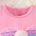 thumbnail image 3 of Hiijoy Infant Girls Summer Outfits Bow Print Short Sleeve T-Shirt Denim Shorts Set, Sizes 9-12M, 3 of 7