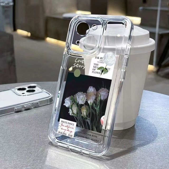 Funda transparente de cristal con mariposas para iPhone, carcasa para iPhone 13, 14 Pro Max, 11, 12 Pro Max, XS, X, XR, 7, 8 Plus, 14 Fivean unisex