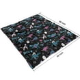 thumbnail image 2 of Black Cartoon Dinosaurs Eggs Pattern Blanket,Comfortable Soft Flannel Throw Blanket,All Season,Warm Lightweight Blankets for Sofa Bed Couch Living Room Chair,50"x60", 2 of 4