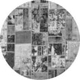 thumbnail image 1 of Ahgly Company Indoor Round Patchwork Gray Transitional Area Rugs, 6' Round, 1 of 4