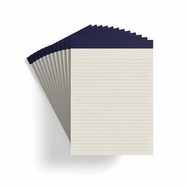 MyOfficeInnovations Notepads 8.5 x 11.75 Wide Ruled Ivory 50 Sheets/Pad 12 Pads/Pack MYO24419928