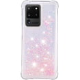 thumbnail image 3 of Compatible with Samsung Galaxy S20 Ultra Case Glitter Luxury Cute Love Liquid Quicksand Clear TPU Girls Women Stylish Bumper Shockproof Protective Case for Samsung Galaxy S20 Ultra Pink YB, 3 of 6