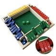 BETOR 4 Players Shut The Box Board Game Wooden Board Table Math Game