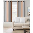 thumbnail image 2 of Orange Grey Stripes Blackout Curtains 39 Inches Long for Bedroom,Simple Striped Lines Minimalist Modern Thermal Insulated Room Darkening Black Out Window Curtain Panels Grommet Drapes for Living Room, 2 of 8
