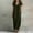 *Green, variant on ClodeEU Women's Sleeveless V Neck Ruff Trim Maxi Dress,Casual Loose Linen Sundress with Pockets Black,Women's Plus L