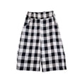 thumbnail image 6 of Zpanxa Girls Buffalo Plaid Wide Leg Pants Elastic Waistband Loose Fit Trendy Casual Trousers with Pockets for School Pants for Girls, 6 of 8