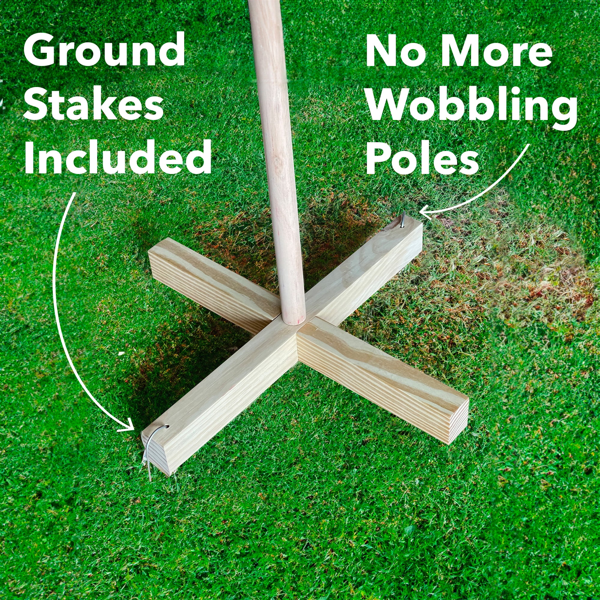 Sterling Games Wooden Limbo Pole Game for Adults and Kids, Simple Setup for Outdoor Luau Party