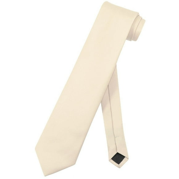 Vesuvio Napoli NeckTie Solid EXTRA LONG Light BROWN Color Men's XL Neck Tie
