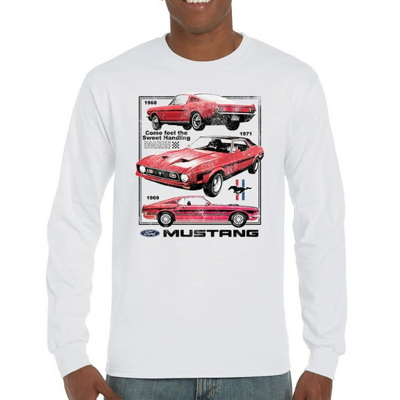Ford Mustang Poster 1968 1969 1971 Long Sleeve T-shirt Legendary Performance American Classic Muscle Car Licensed