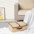 thumbnail image 5 of Unique Bargains Collapsible Storage Bin Basket with Handle for Shelves Organization Beige, 5 of 8