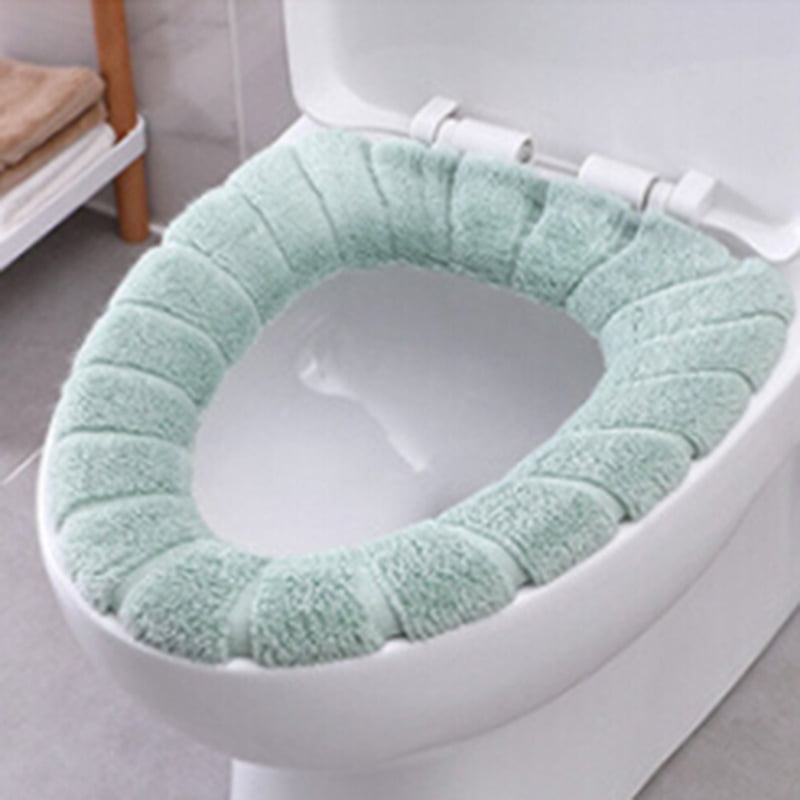Bathroom Toilet Seat Closestool Washable Soft Warmer Mat Cover Pad Toilet Seats 