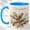 Blue, variant on December Girl Coffee Mug, Holly Birth Month Flower Cup, Watercolor Floral Birthday Gift for Women, Botanical Design, Ceramic 11 Oz Mug