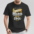thumbnail image 2 of 80Th Birthday For In Spanish Regalo Cumpleaños 80 T-Shirt – Funny 80 Años Birthday Gift Tee, Spanish Language Party Outfit, Vintage 1944 Born Celebration Shirt for Men Women Seniors, 2 of 3