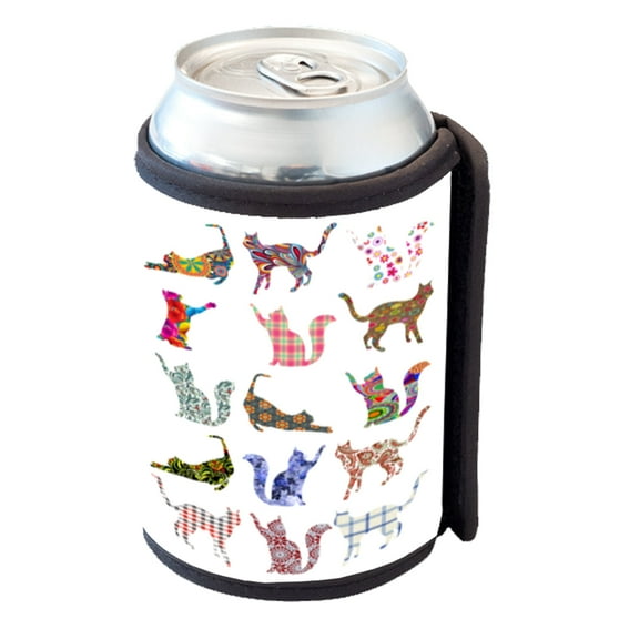 KuzmarK Insulated Drink Can Cooler Hugger - Kitty Cat