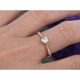 thumbnail image 3 of Round cut 1.25 ct Moissanite & Diamond Wedding Ring in 10k Rose Gold, 3 of 3