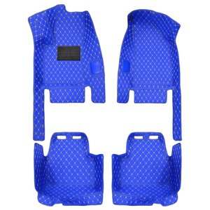 Maidao Car Floor Mats Fits for Chevrolet for Volt 2011-2019 Automotive Floor Mats (with Pocket) And All Weather Protection Floor Liners Blue